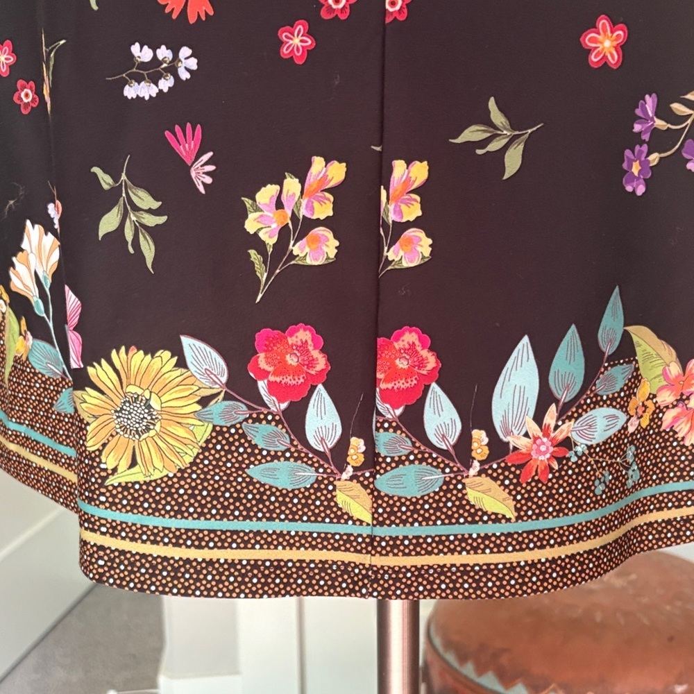 Activewear by Johnny Was . Black, floral print Dress. NWT. - Picture 7 of 8